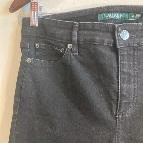 RALPH LAUREN RLR Sz 8 Premier Straight Black Jeans - Picture 10 of 13